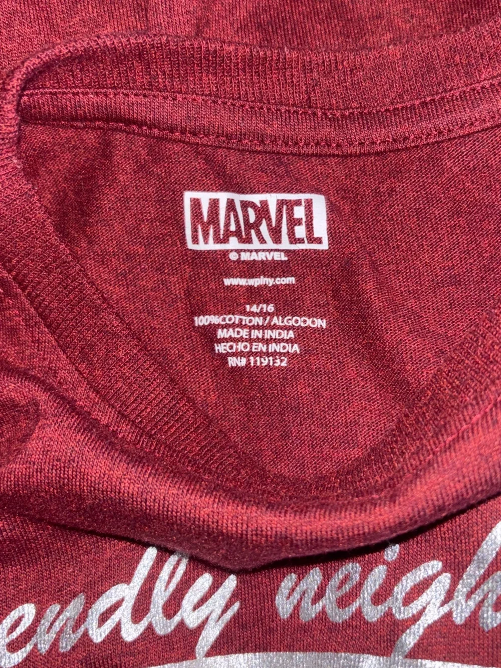Marvel Spider-Man Friendly Neighborhood Long-Sleeve Tee - Maroon